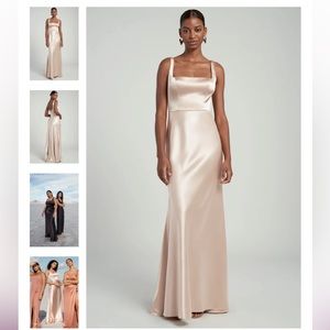 Jenny Yoo Ariana Bridesmaid Gown in Pale Gold